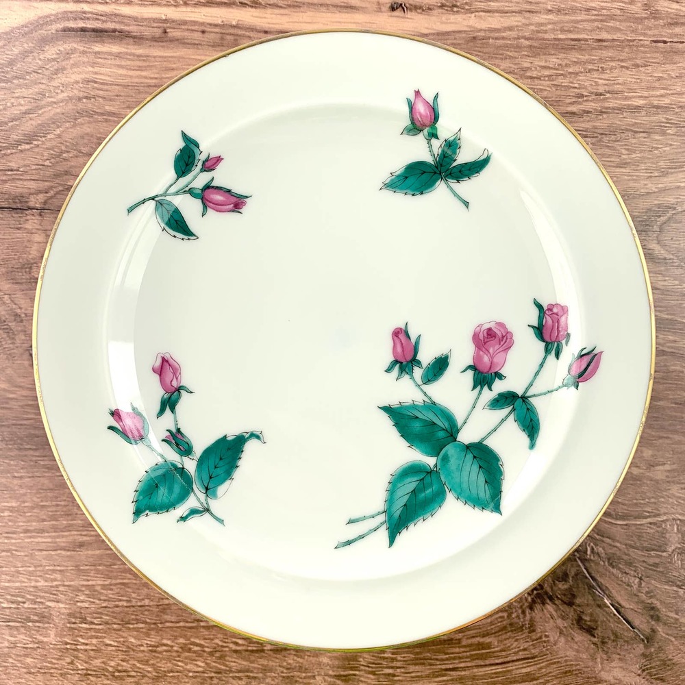 1952 Easterling Bavaria Radiance - Pink Roses Gold Trim - Salad Plate